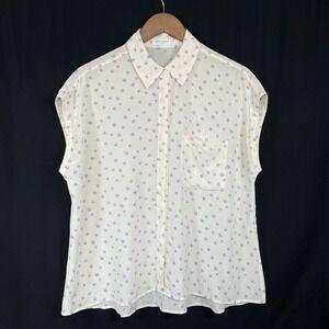 Equipment Femme‎ Womens Sleeveless Button Down Shirt S Preppy Minimalist Breezy